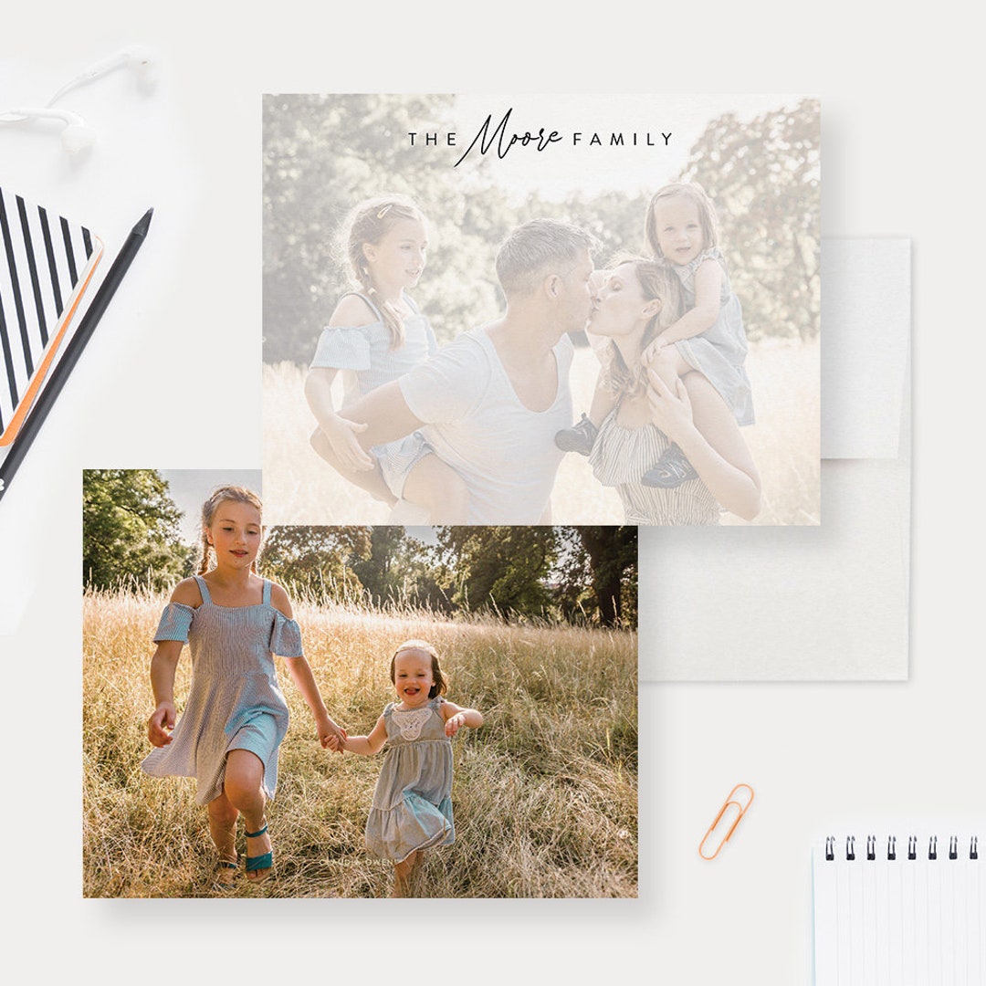 Personalized Family Stationery, Family Photo Note Cards Custom Gift ...