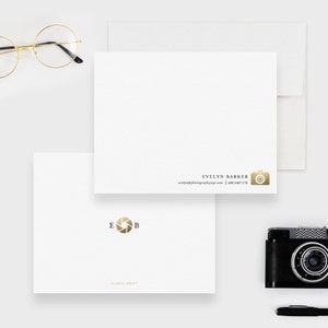 Personalized Photographer Note Card, Photographer Thank You Gift Stationery Set, Photography Gift Ideas Appreciation Notes, Camera Lover