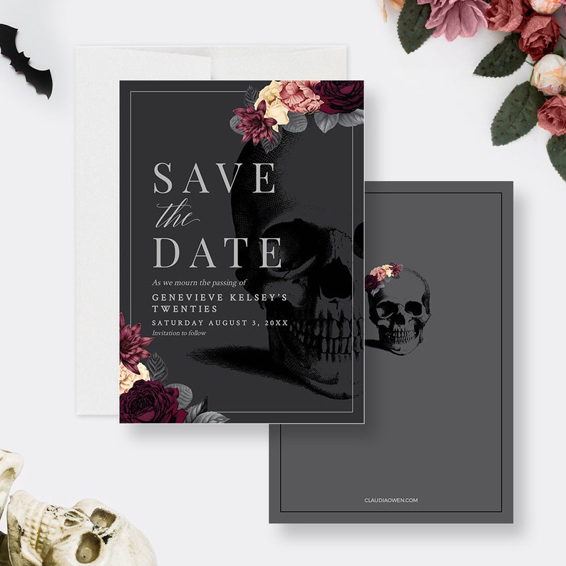 Funeral for My Youth Party Invitation Matching Set Editable Etsy