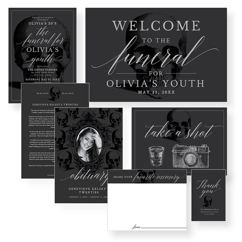 RIP Youth Sign Editable Template Funeral for My Youth Etsy