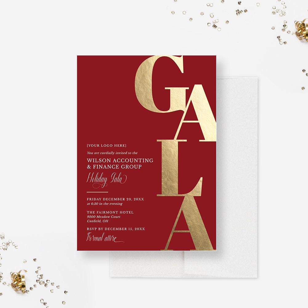 Plantilla de invitación para fiesta de gala navideña, fiesta corporativa de  negocios en color granate, invitaciones formales para empresas en color  burdeos, eventos profesionales - Etsy México, image size:1000x1000