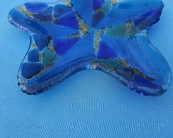 Fused Glass Starfish Bowl – Handmade Ocean-Inspired Decor