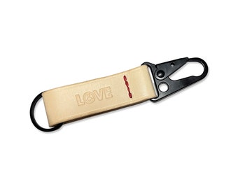 Love/Peace Clip Keychain, Key Fob