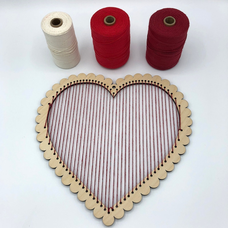 Heart loom Loom kits heart wall decor weaving kit weaving Etsy