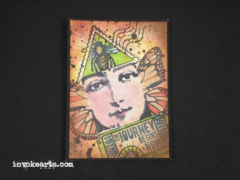 Triangular Blank Postage Frame Stamp / Postoid / Invoke Arts Collage Rubber Stamps image 3