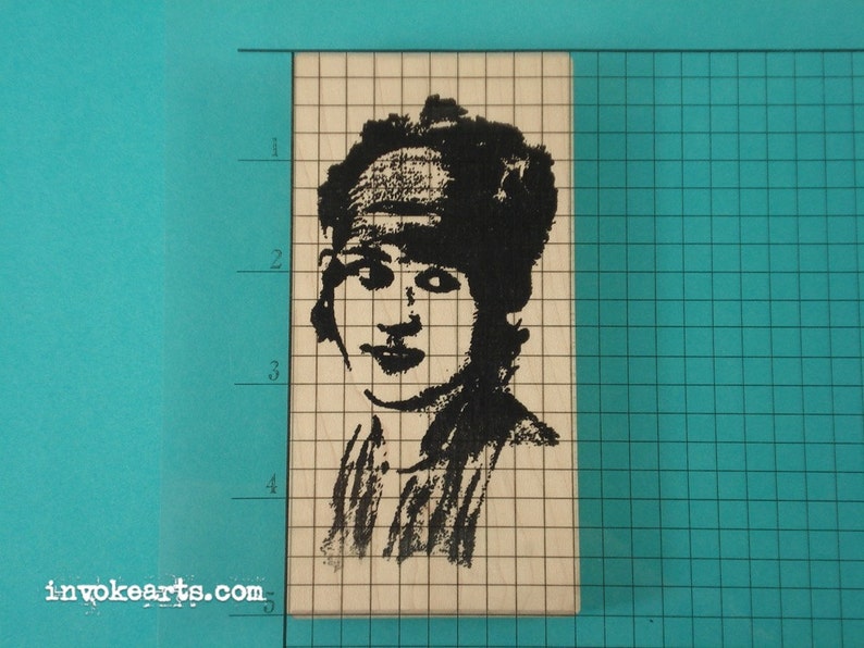 Isabelle Face Stamp Invoke Arts Collage Rubber Stamps