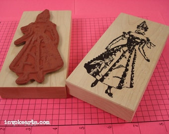 Small Sabine Stamp / Invoke Arts Collage Rubber Stamps