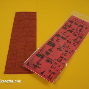 Dream Face Blocks / Invoke Arts Collage Rubber Stamps / Unmounted Stamp Set