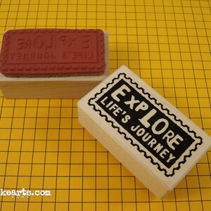 Explore Post Stamp / Postoid / Invoke Arts Collage Rubber Stamps image 1