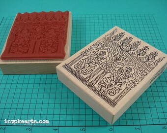 Paisley Background Stamp / Invoke Arts Collage Rubber Stamps