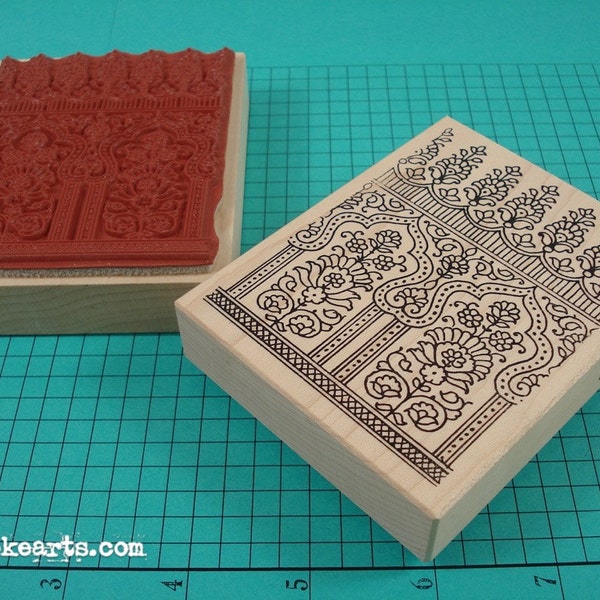 Paisley Background Stamp / Invoke Arts Collage Rubber Stamps