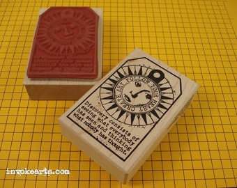 Discovery Tag Stamp / Invoke Arts Collage Rubber Stamps