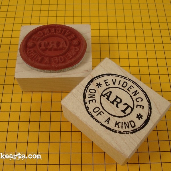 Art Cancellation Stamp / Invoke Arts Collage Rubber Stamps