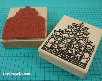 Lace Pattern 1 Stamp / Invoke Arts Collage Rubber Stamps