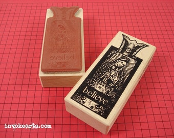 Retablo Guadalupe Stamp / Invoke Arts Collage Rubber Stamps