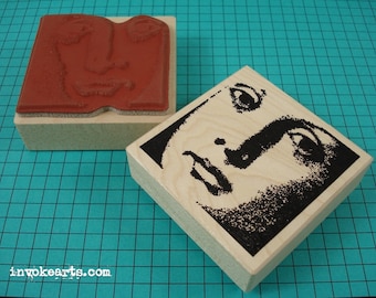 Monique Face Stamp / Invoke Arts Collage Rubber Stamps