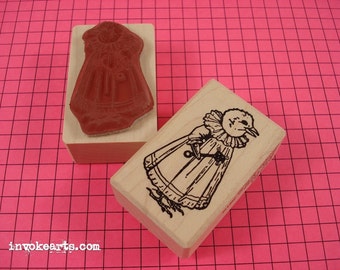 Bebe Tweet Bird Stamp / Invoke Arts Collage Rubber Stamps