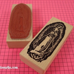 Sm Virgin of Guadalupe Stamp / Invoke Arts Collage Rubber Stamps