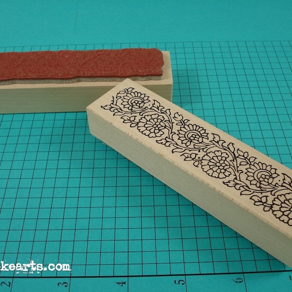 Paisley Border 1 Stamp / Invoke Arts Collage Rubber Stamps