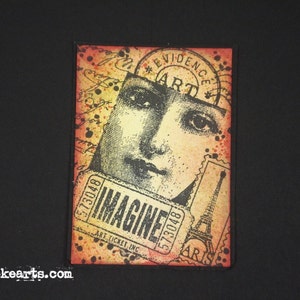 Art Tickets / Invoke Arts Collage Rubber Stamps / Unmounted Stamp Set image 4