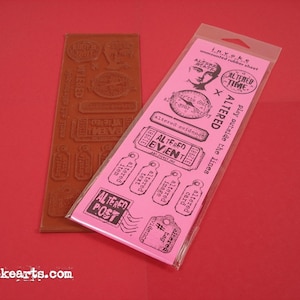 Altered Stuff / Invoke Arts Collage Rubber Stamps / Unmounted Stamp Set image 1