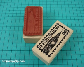 UK Post Stamp / Postoid / Invoke Arts Collage Rubber Stamps