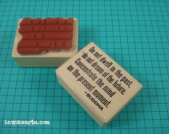 Buddha Quote Stamp / Invoke Arts Collage Rubber Stamps