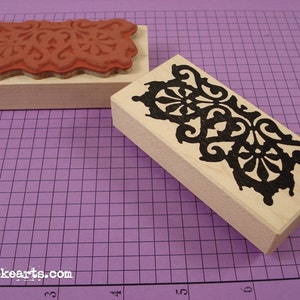 Fret Border Stamp / Invoke Arts Collage Rubber Stamps