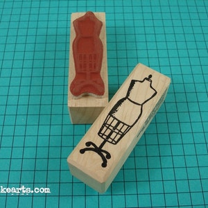 Mini Dressform Stamp / Invoke Arts Collage Rubber Stamps