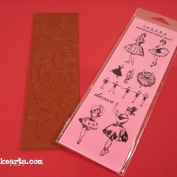 Ballerina / Invoke Arts Collage Rubber Stamps / Unmounted Rubber Stamp