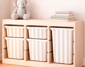 Adesivi per Contenitori IKEA Trofast Righe, decorazioni per scatole Trofast Ikea