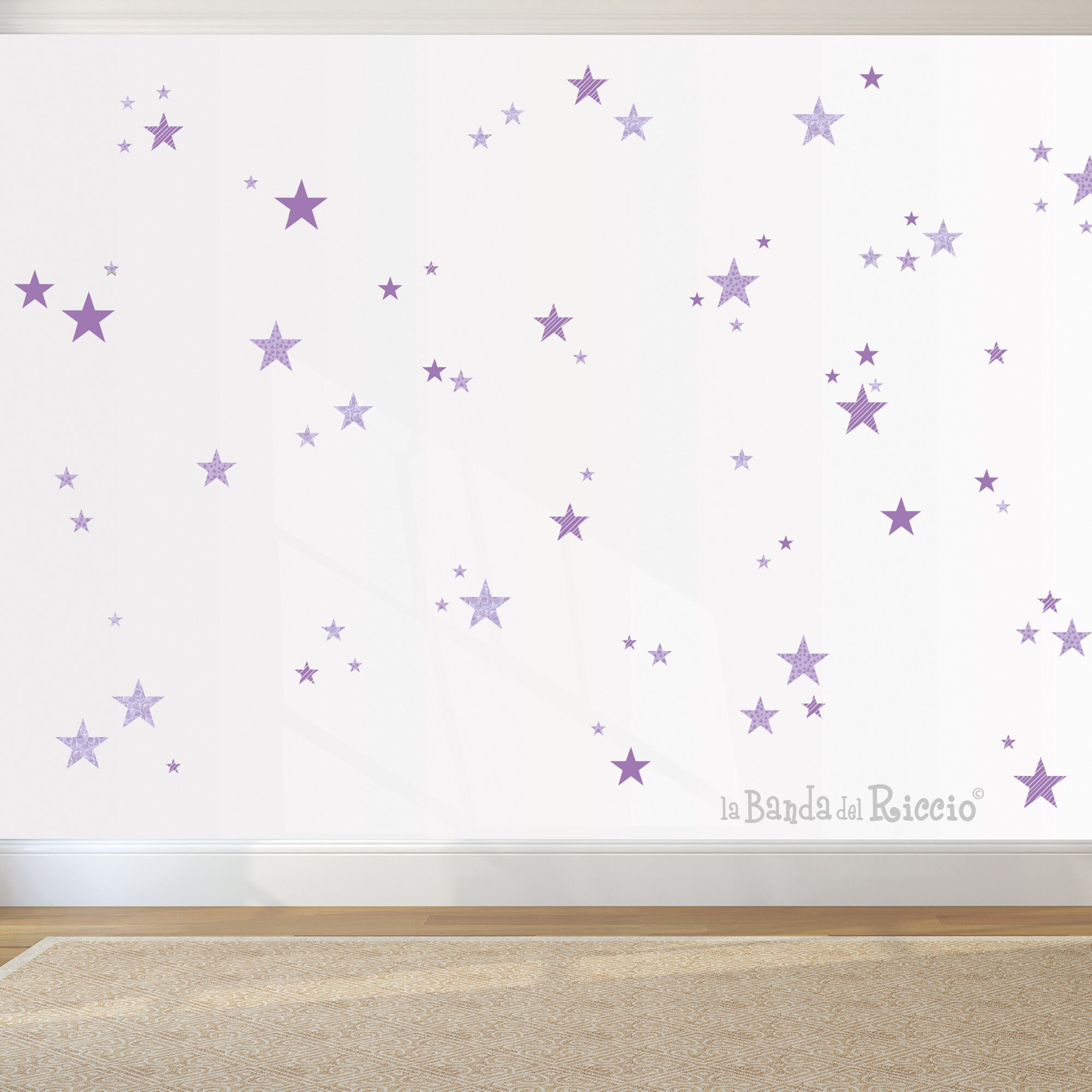 18-Pack Star Vinyl Wall Decals – Kids Bedroom Nursery Decor, Matte Finish