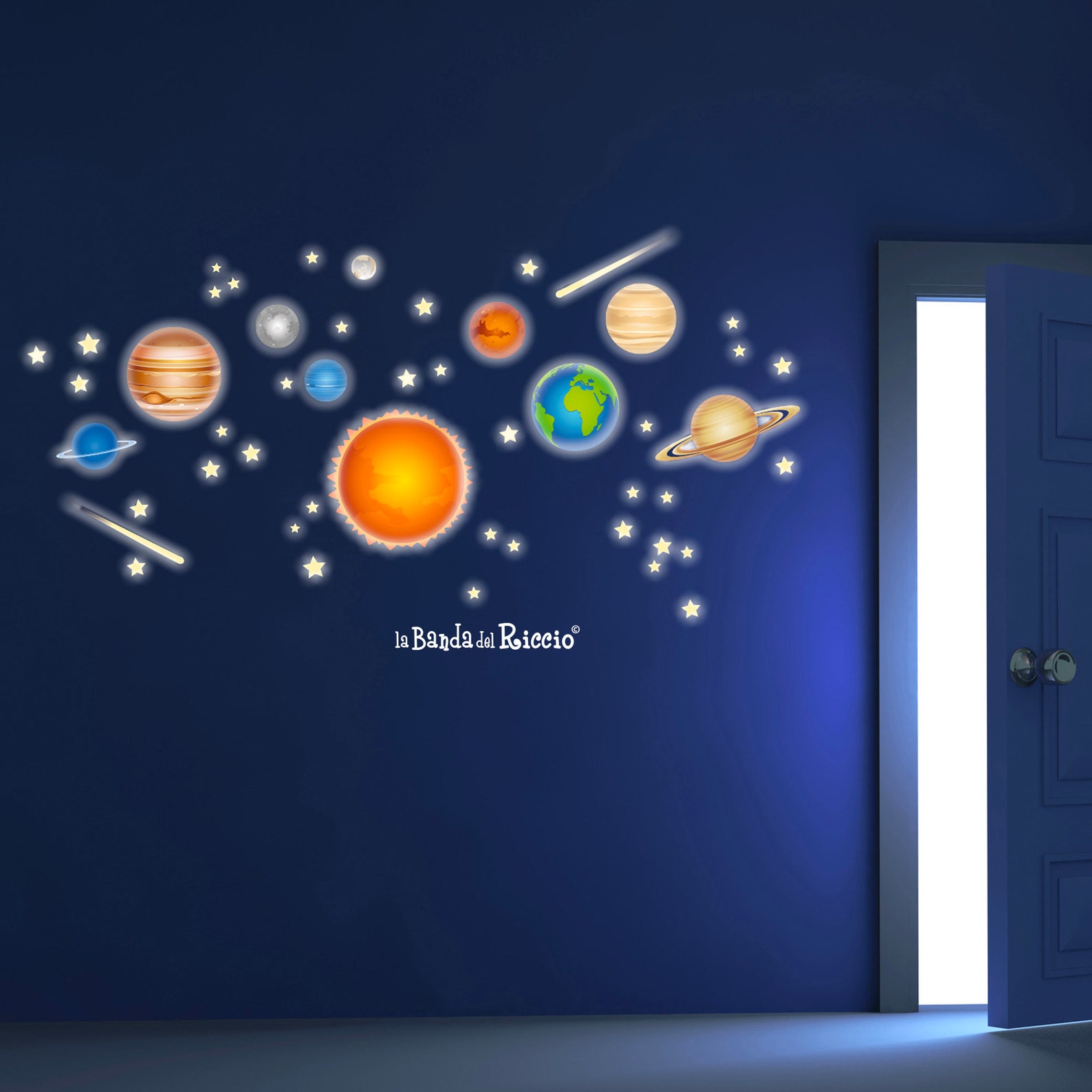 Solar System, Space Wall Decals Fluo Wall Stickers Fluo Kids