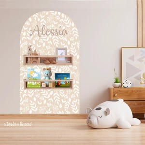 Nursery Arch Decal, Arch Wall Decal, Arch Wall Sticker, Kids Arch Wall Sticker, Arch Sticker, Arch Decal, Removable, Flower and Plants
