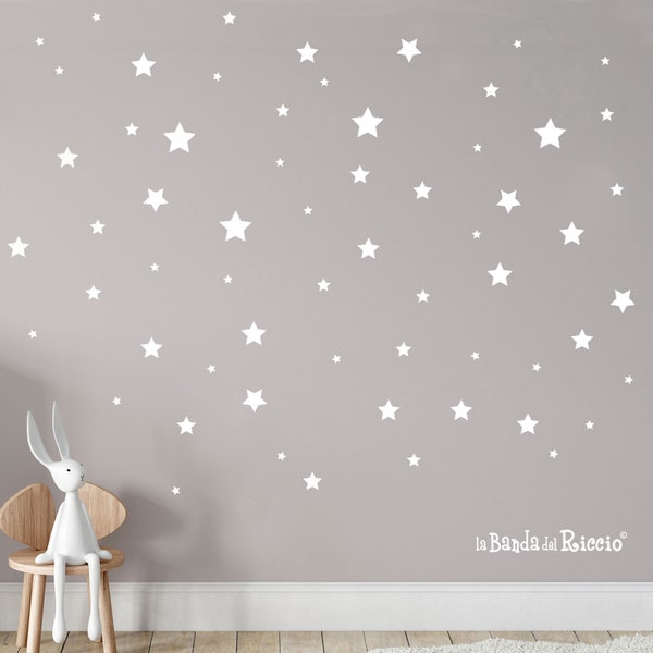 Wall decals fluo, wall stickers fluorescent, baby nursery "Fluorescent Stars"