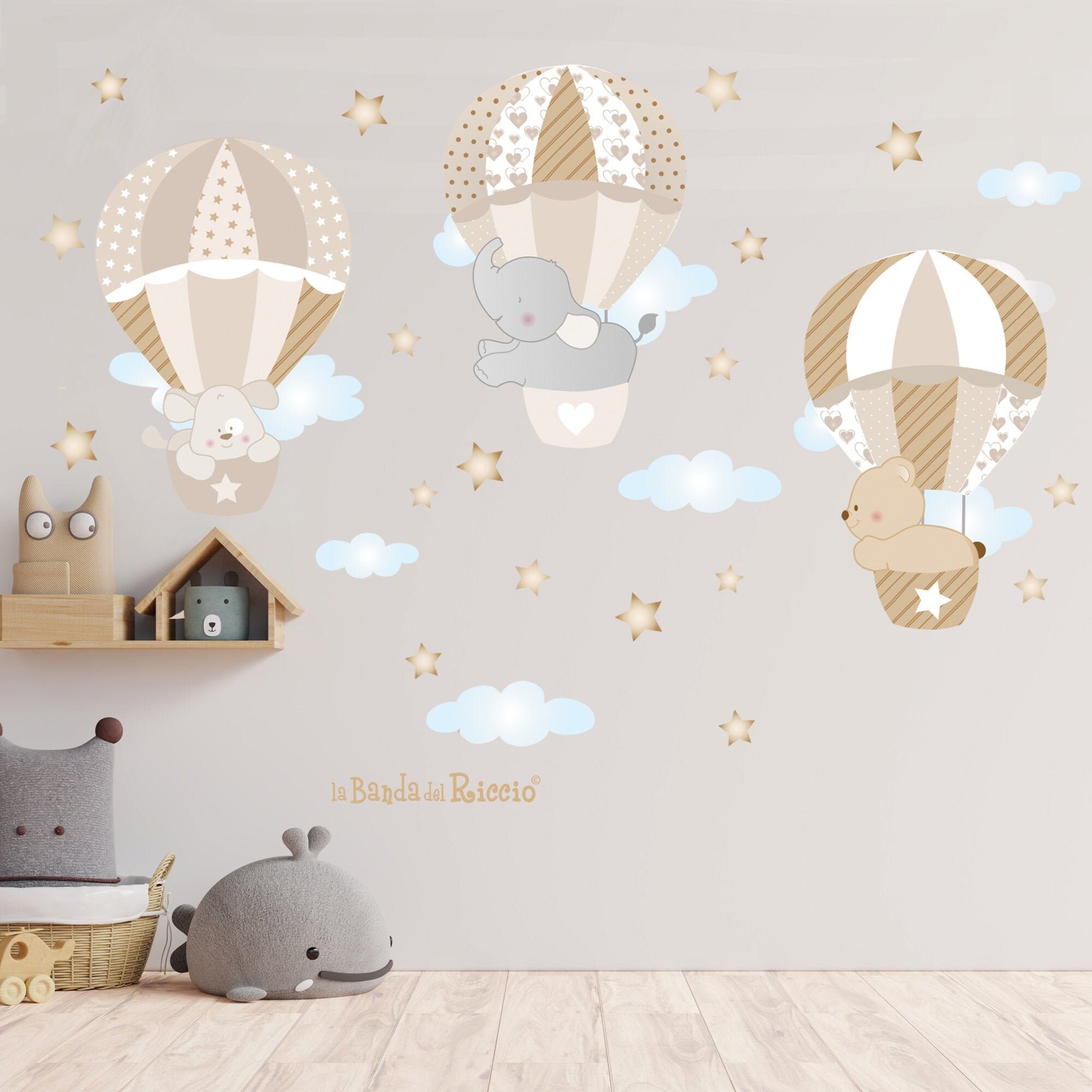 Adesivo Da Parete Gorilla Kawaii Per Cameretta – Riposizionabile, 3 Misure (15,30,45 Cm) – Decorazione Divertente Per Bambini