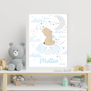 Birth Picture -Birth Announcement Shadowbox- Newborn Baby Gift- Personalized Gift- Nursery decor- Bunny Balloons