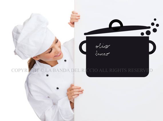 Buen cocinero olla Ángel cocina murales pared Sticker olla