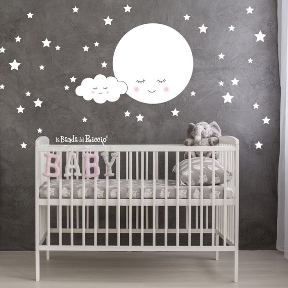 Wall decals kids Wall stickers Baby Nursery Room Decor Dreamy Moon