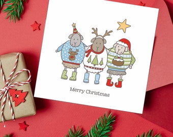Herdwick Sheep Christmas Card: Festive Jumpers, Fun Xmas Card