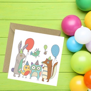 Carte d'anniversaire animal, carte d'anniversaire garçon, fille, fils, fille, carte d'anniversaire animaux, nièce, neveu, felltarn