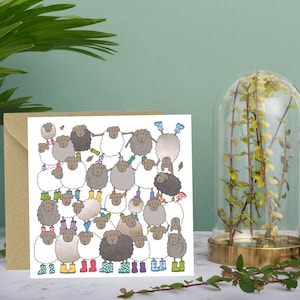 Carte d'anniversaire mouton amusante pour la fête des pères, pour lui ou elle, carte pour agriculteur, carte Lake District, papa, grand-père, ami, oncle, tante