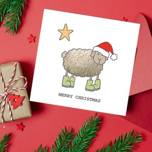 Schapen Leuke kerstkaart voor boer, voor hem voor broer, voor oom, voor buur, voor vriend, voor papa, voor stiefvader, voor opa Schapencadeau