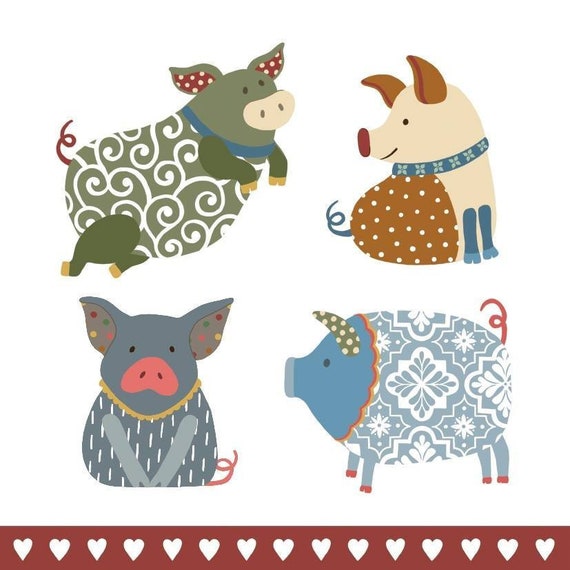 Miniature Piglet Blank Greeting Card Cute Pig Lovers Any Occasion Birthday Card