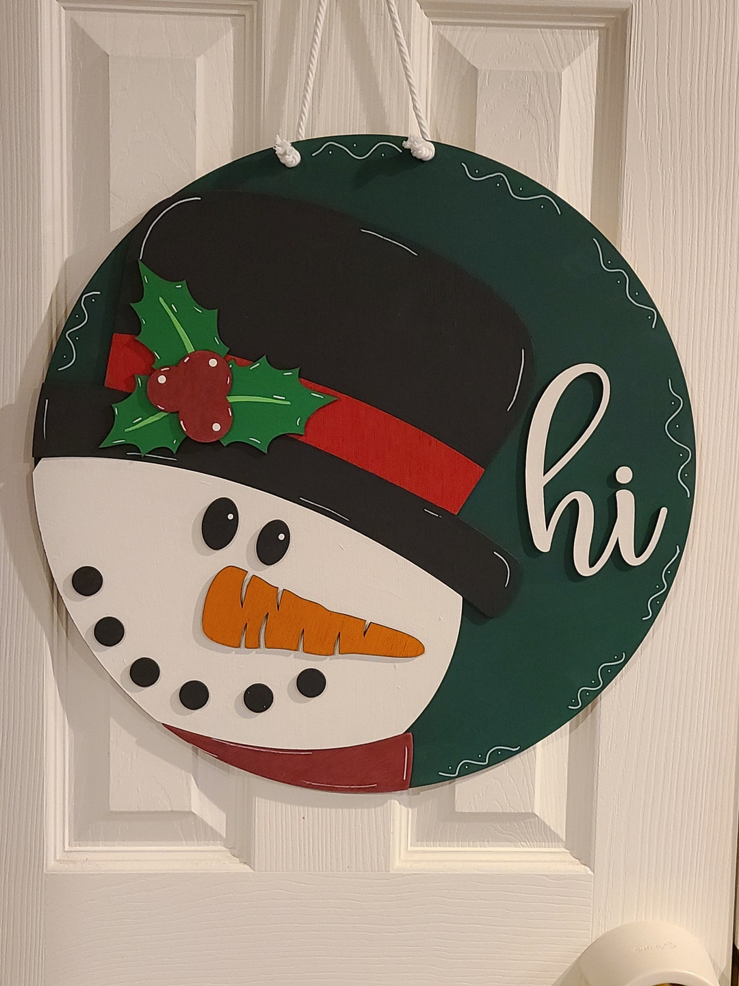 Snowman Door Hanger - Etsy