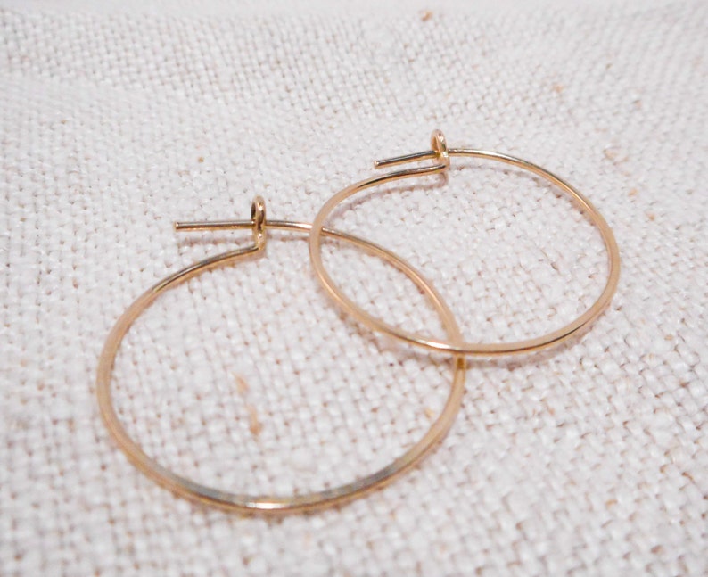 Solid gold small hoops Clearance