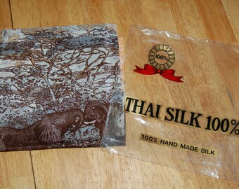 Vintage Thai silk scarf