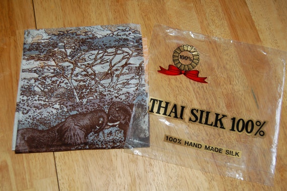 Vintage Thai silk scarf - image 1