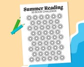 Summer Reading 50 Book Challenge, Summer Book Tracker, Kids Summer Reading Tracker, Printable Childrens Reading Log, Printable Log