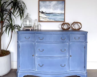 Sold!!! Blue Coastal Buffet/ sideboard/ cabinet